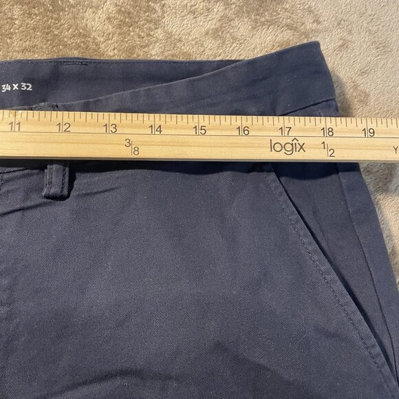 Old Navy Pants Men's 34x32 Ultra Slim Navy Blue Chino Flat Front Casual Straight - Picture 5 of 7